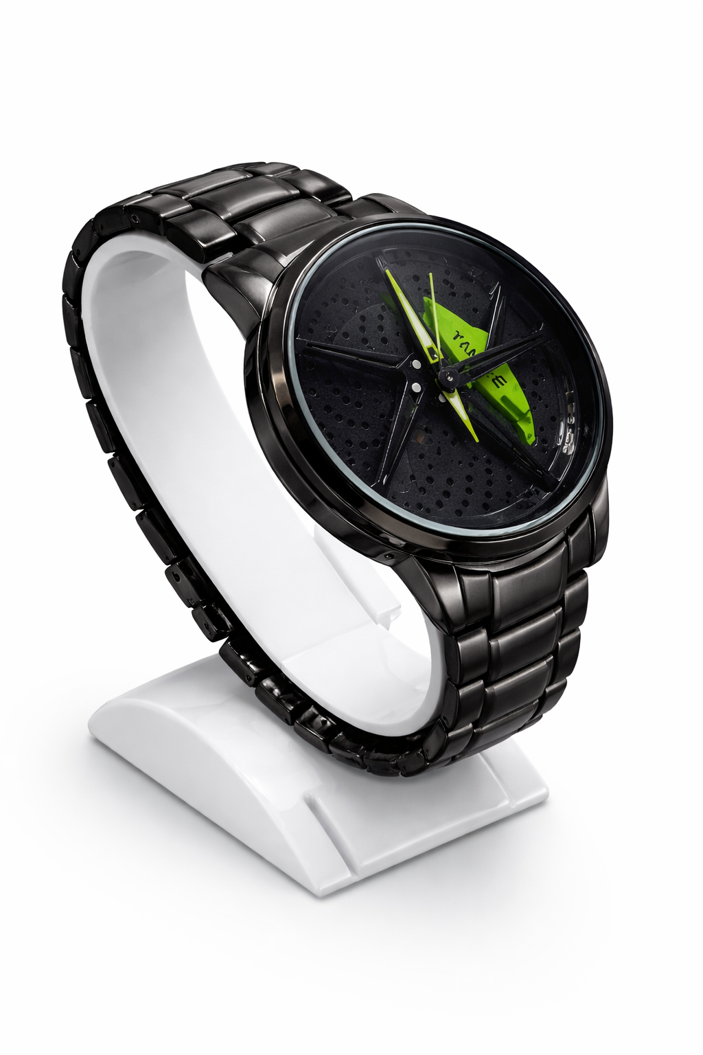 Wheel Watch Rotation Wheel Sports Car Rim Luxury Men's Watch Spinning Alloy Wheel Watch for Boys Men Creative Fashion Men Stainless Steel & Leather Straps Watch Amazing Smart Watch