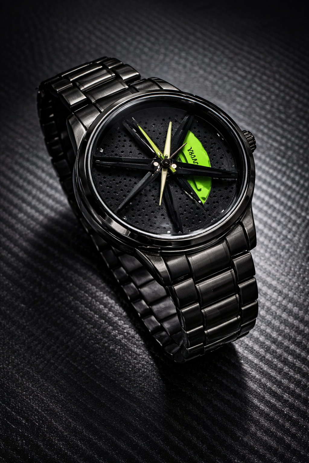 Wheel Watch Rotation Wheel Sports Car Rim Luxury Men's Watch Spinning Alloy Wheel Watch for Boys Men Creative Fashion Men Stainless Steel & Leather Straps Watch Amazing Smart Watch
