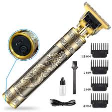 Vintage T9 Trimmer Professional Dragon Style Metal Rechargeable Electric Hair Clipper Cutting Machine Professional Hair Barber Trimmer For Men