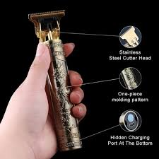 Vintage T9 Trimmer Professional Dragon Style Metal Rechargeable Electric Hair Clipper Cutting Machine Professional Hair Barber Trimmer For Men