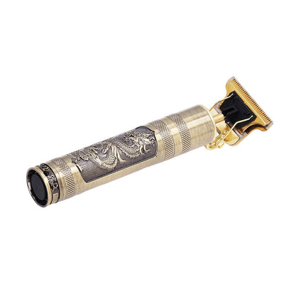 Vintage T9 Trimmer Professional Dragon Style Metal Rechargeable Electric Hair Clipper Cutting Machine Professional Hair Barber Trimmer For Men